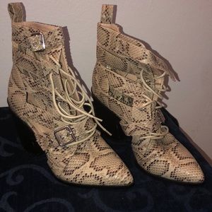 Snake skin Gladiator Boots